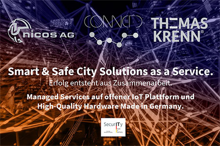 Wir präsentieren auf der INTERGEO 2020 - Smart & Safe City Solutions as a Service. – nicos AG