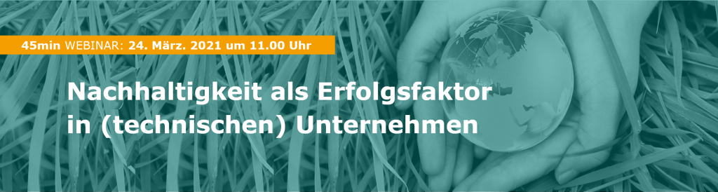 WEBINAR: Nachhaltigkeit als Erfolgsfaktor in (technischen) Unternehmen – nicos AG