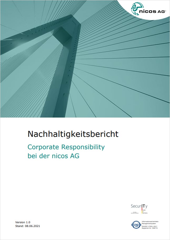 nicos AG veröffentlicht 1. Nachhaltigkeitsbericht – nicos AG